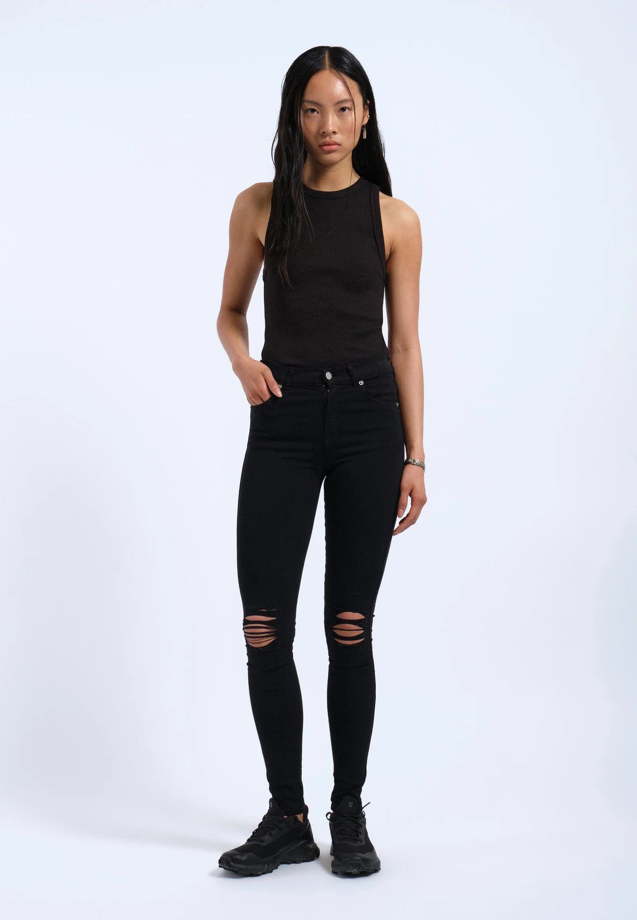 Lexy - Black Ripped Knees