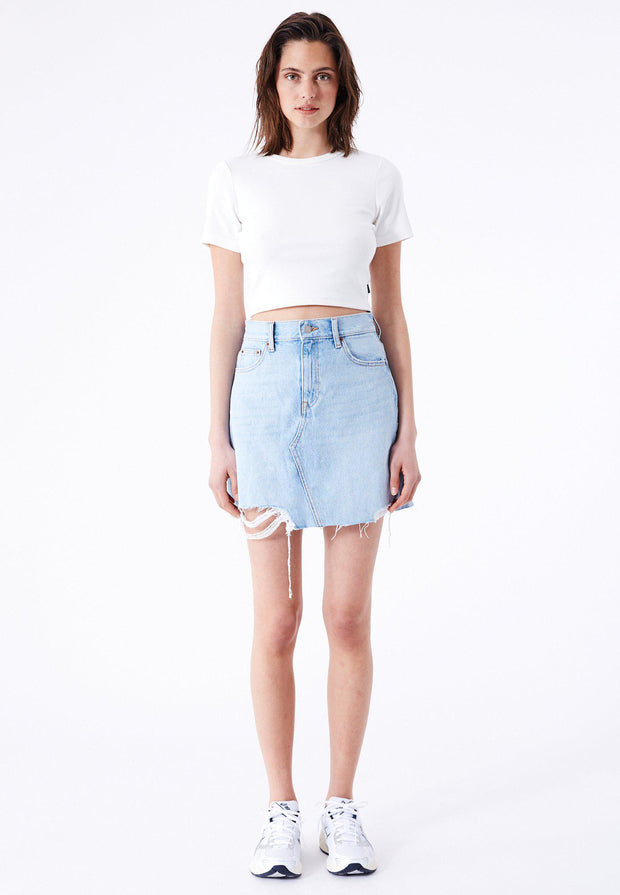 Echo Skirt - Stream Light Trashed Hem