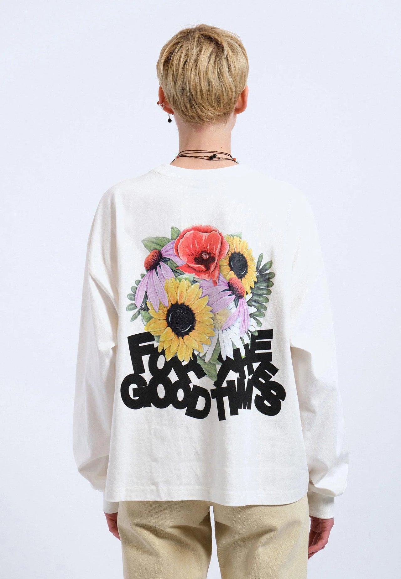 Lily Long Sleeve - Off White Flower Times