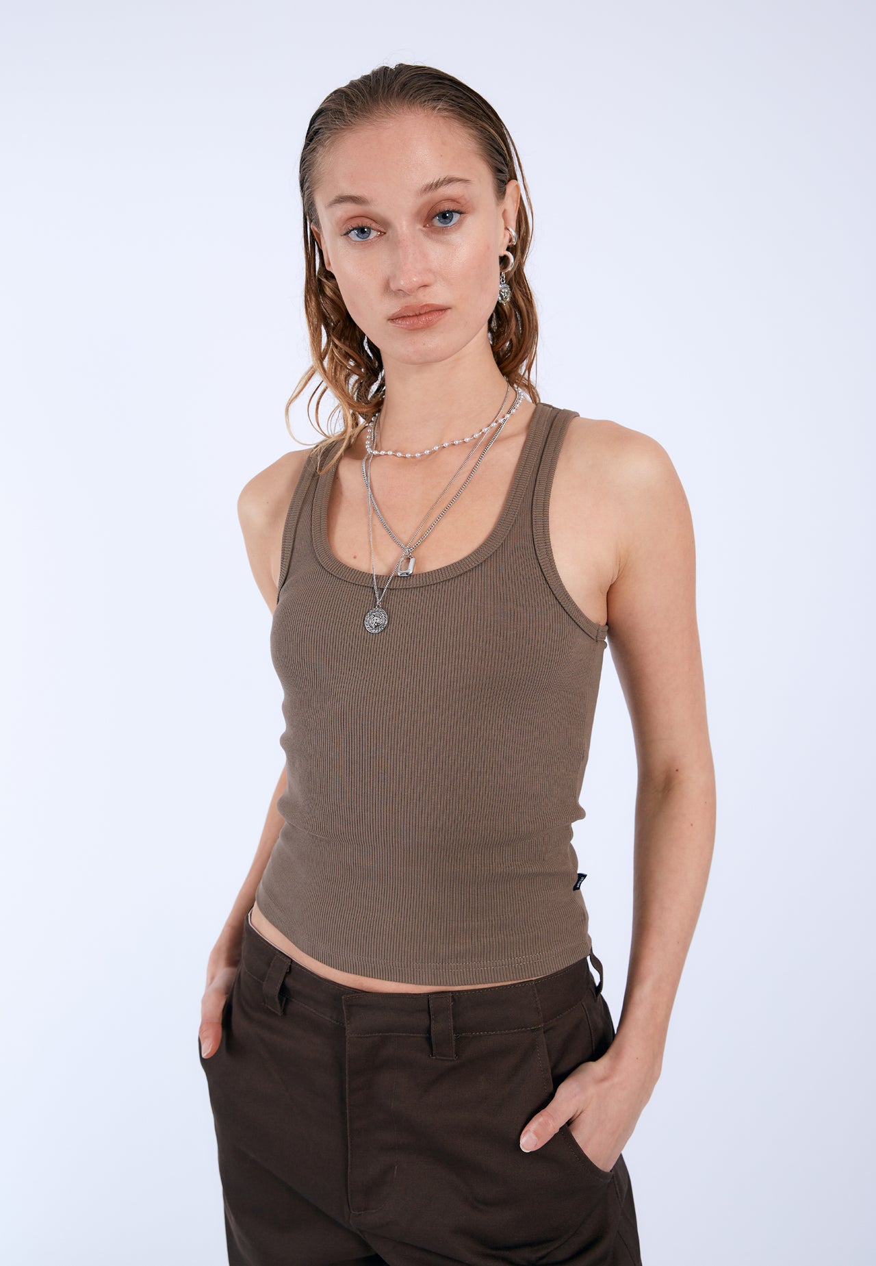 Nyla Top - Light Grey Melange