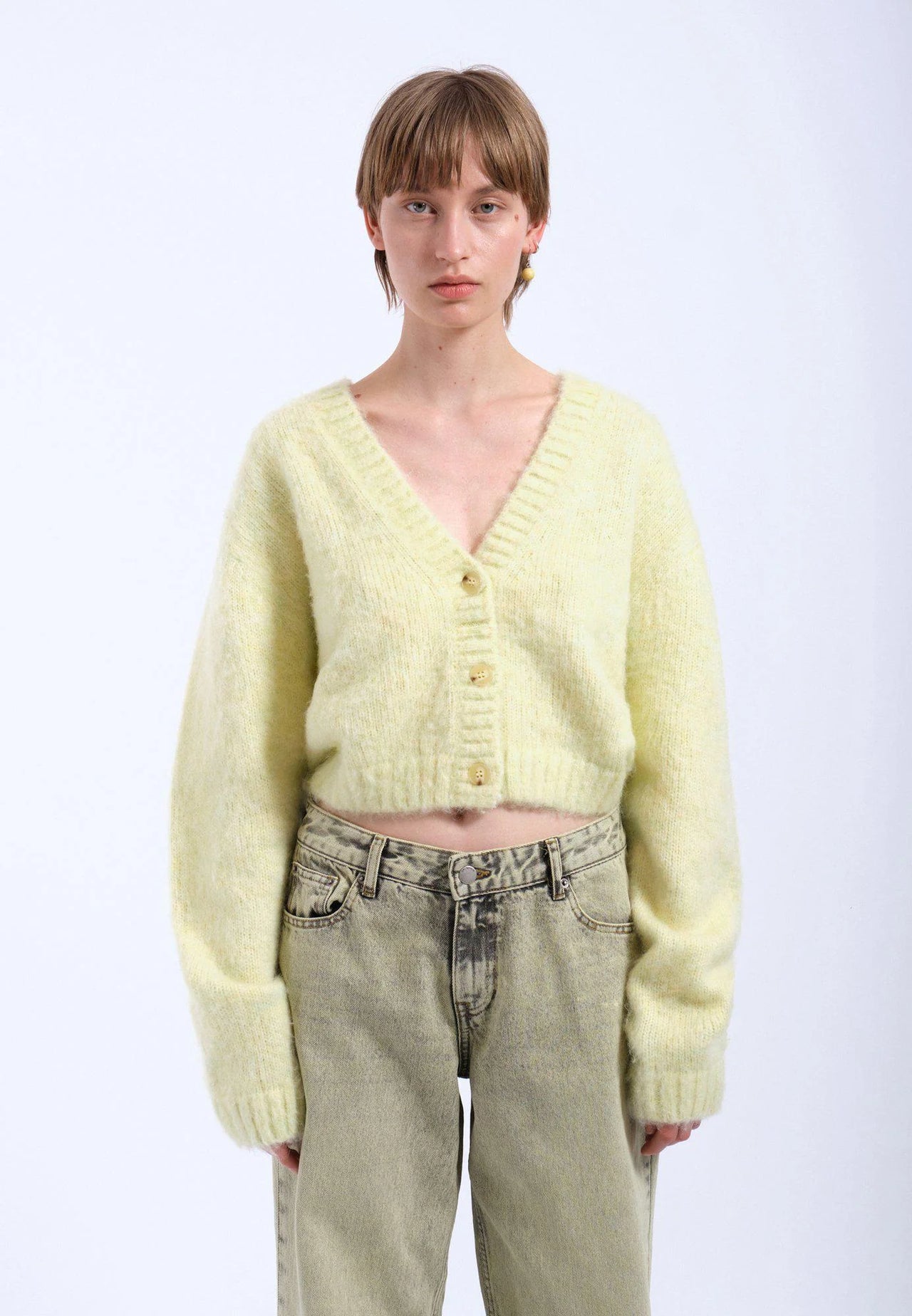 Betty Cardigan - Brushed Light Yellow