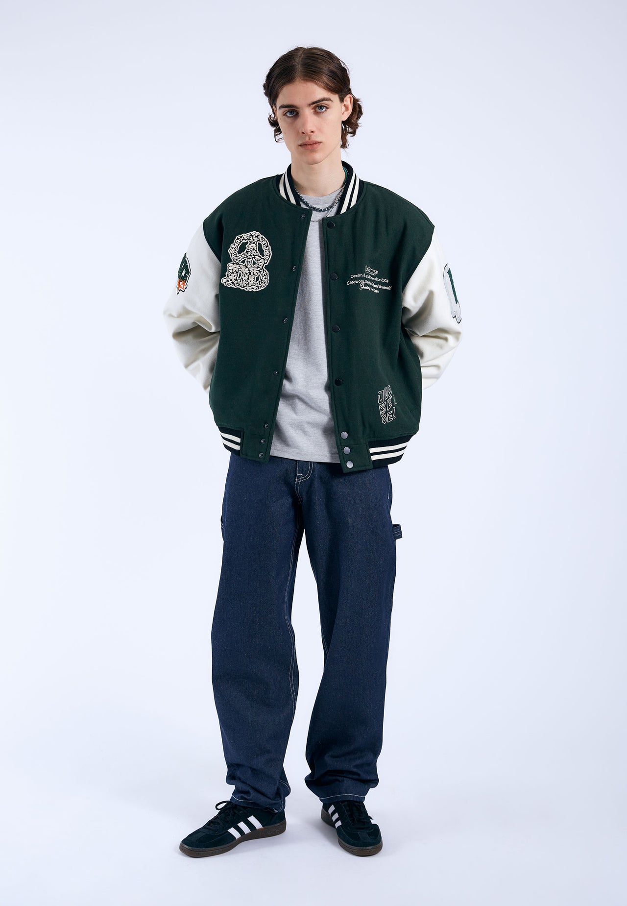 Annivarsity Jacket - Green Patched