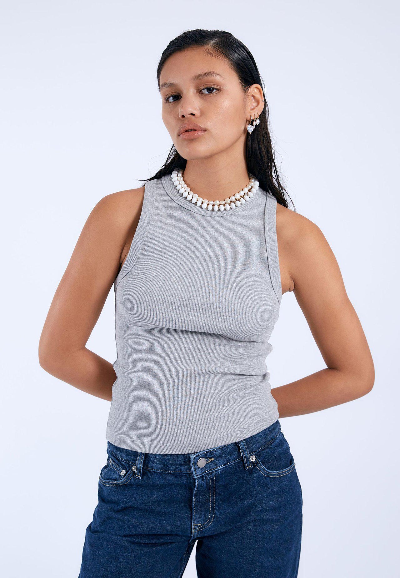 Etta Top - Grey Melange