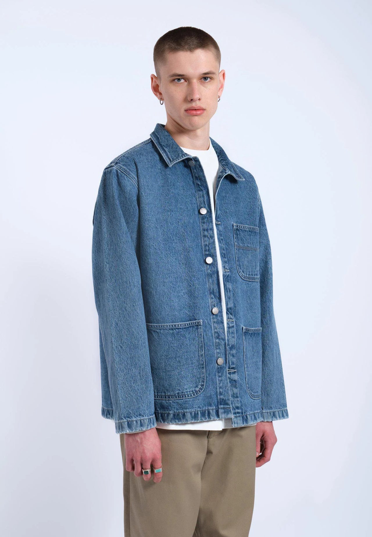 Devon Worker Jacket - Stream Sky Retro Contrast