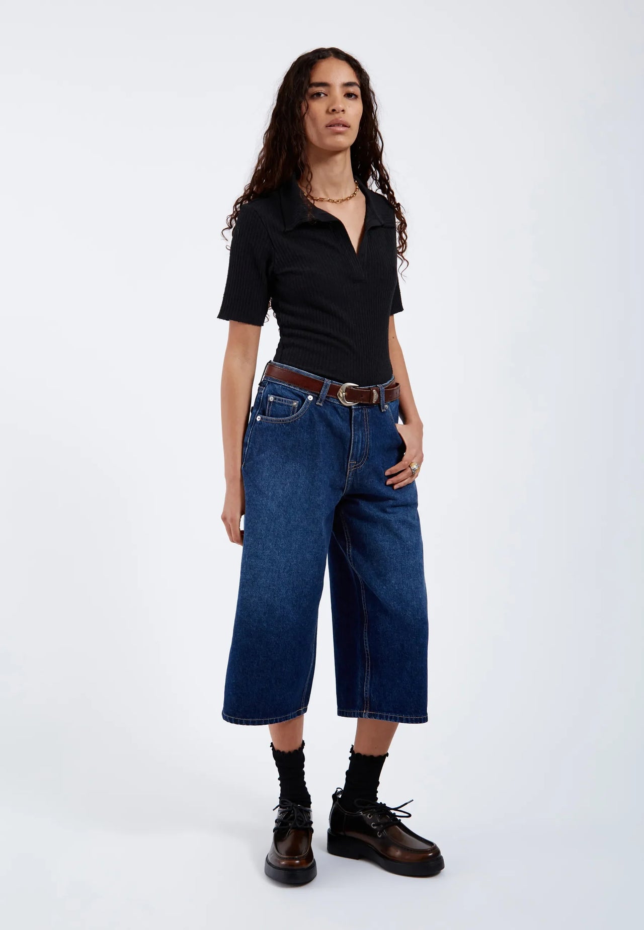 Dace Mid Wide Capri - Haze Dark Shade