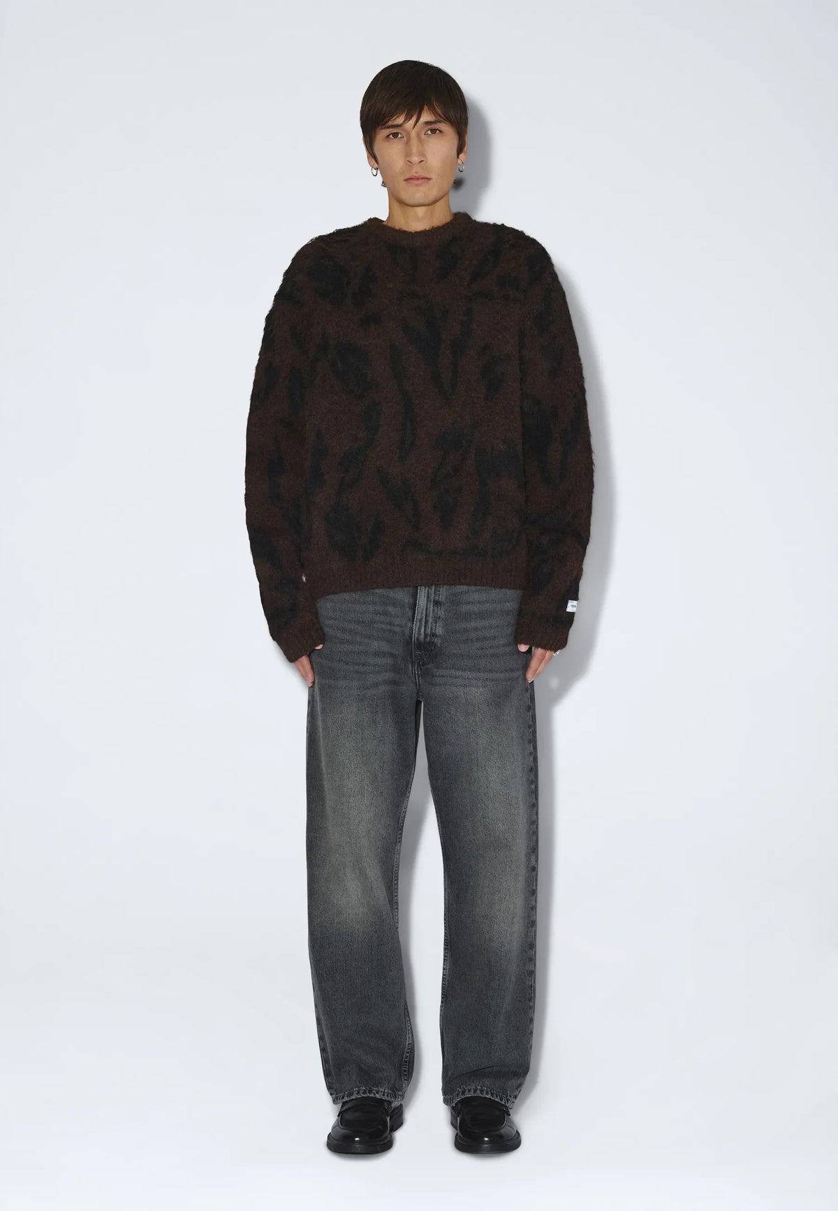 Mic Sweater - Brown Black Scribble