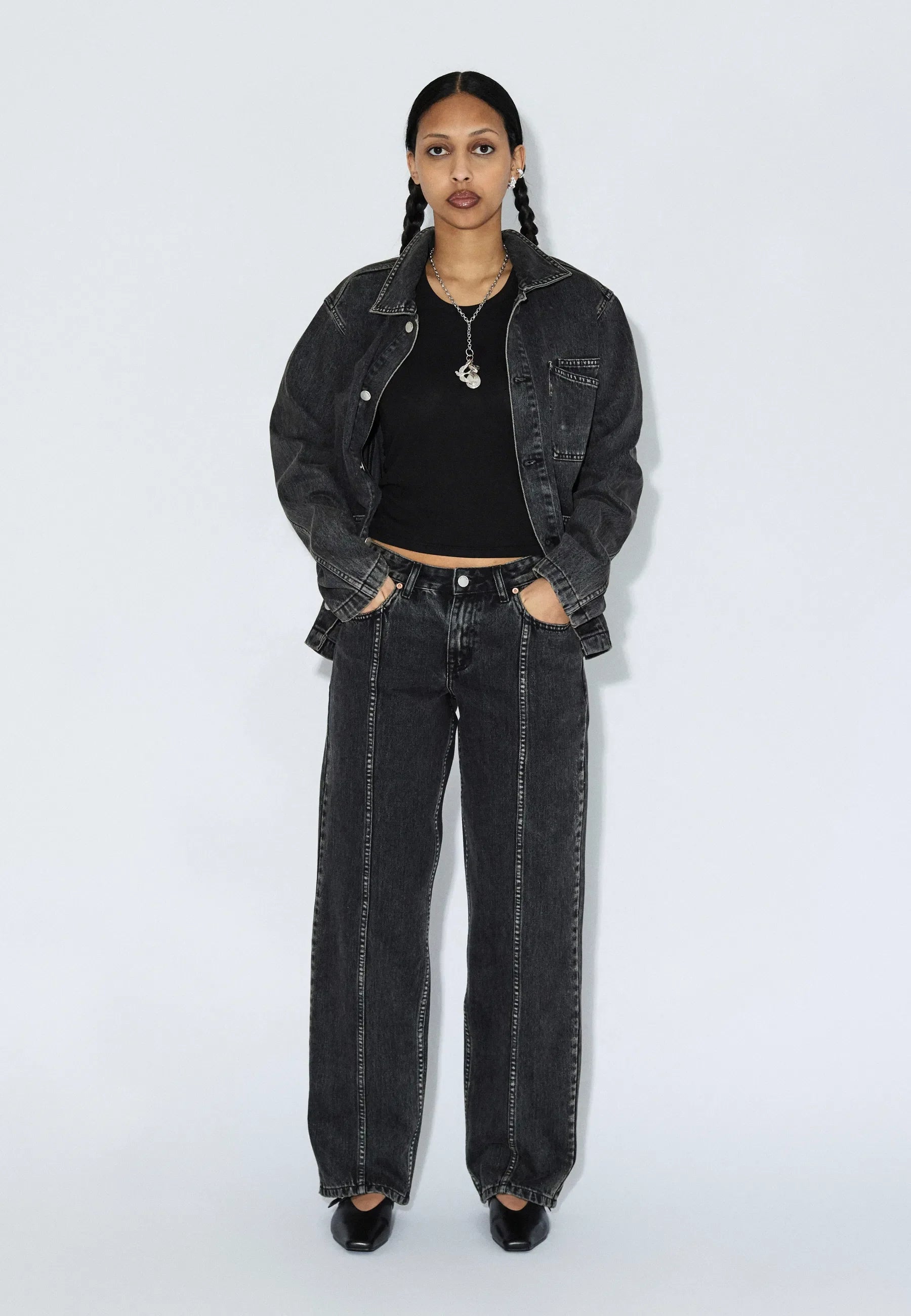 Evon Worker Jacket - Aged Black - Dr. Denim