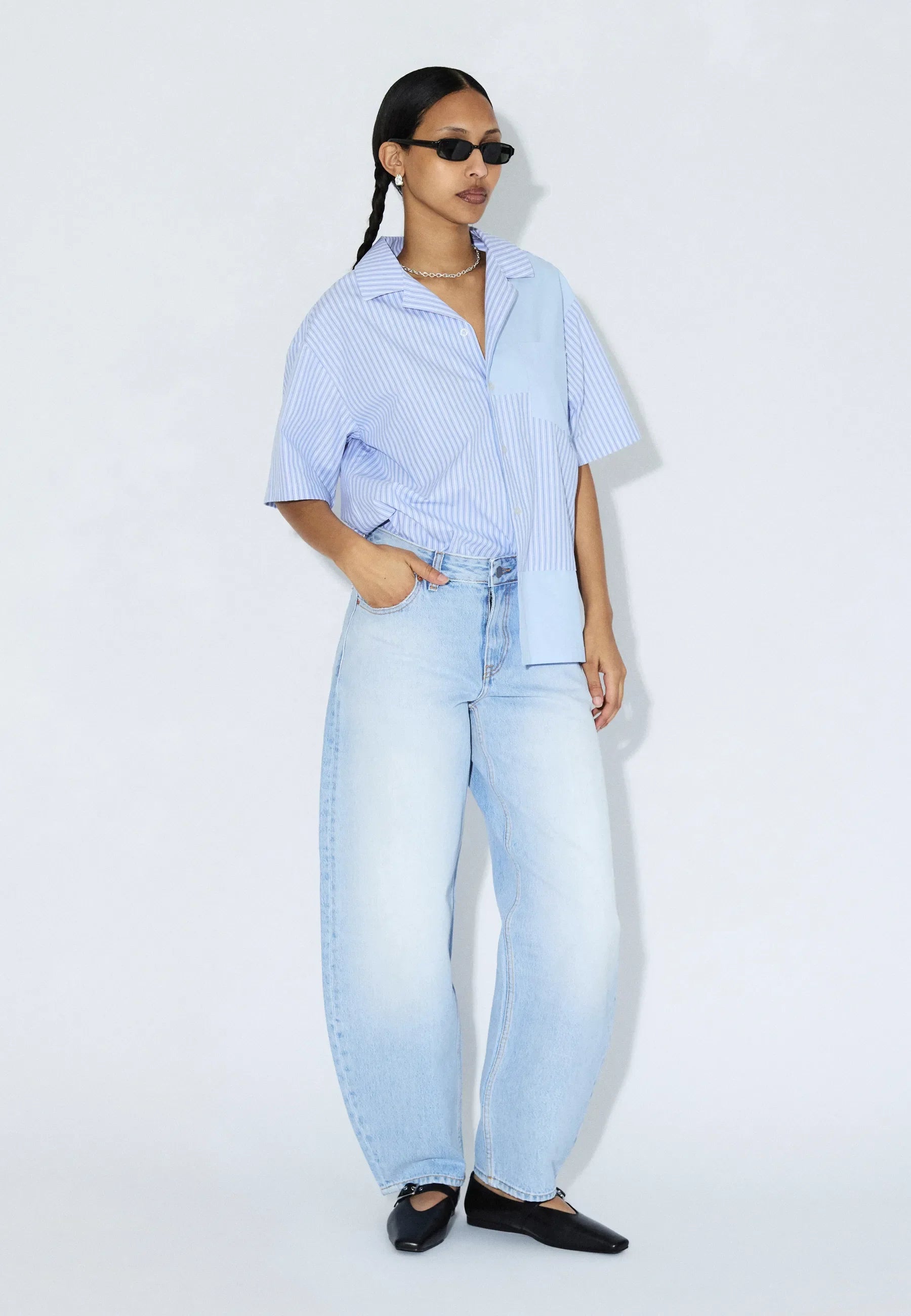 Mile Shirt - Lt Blue Stripe Mono - Dr. Denim