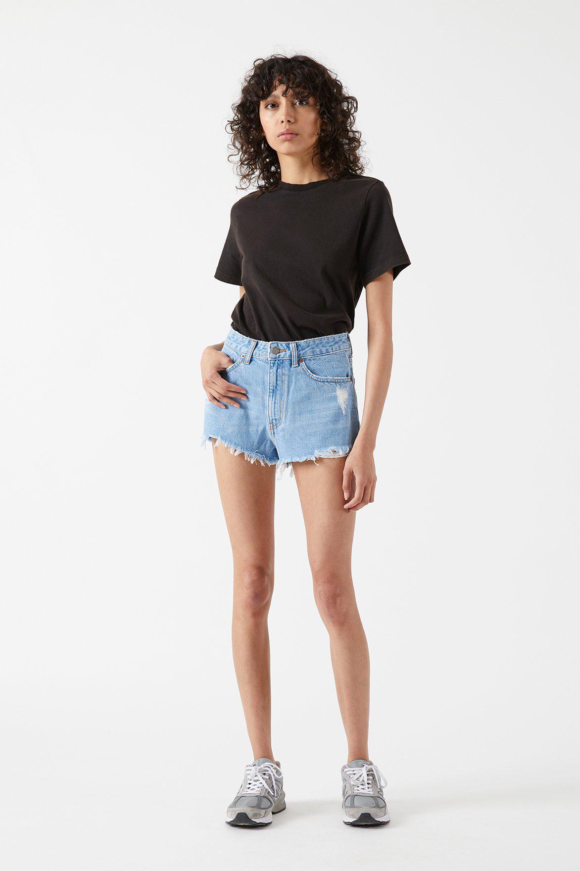 Skye Shorts - Empress Light Blue Ripped - Dr. Denim