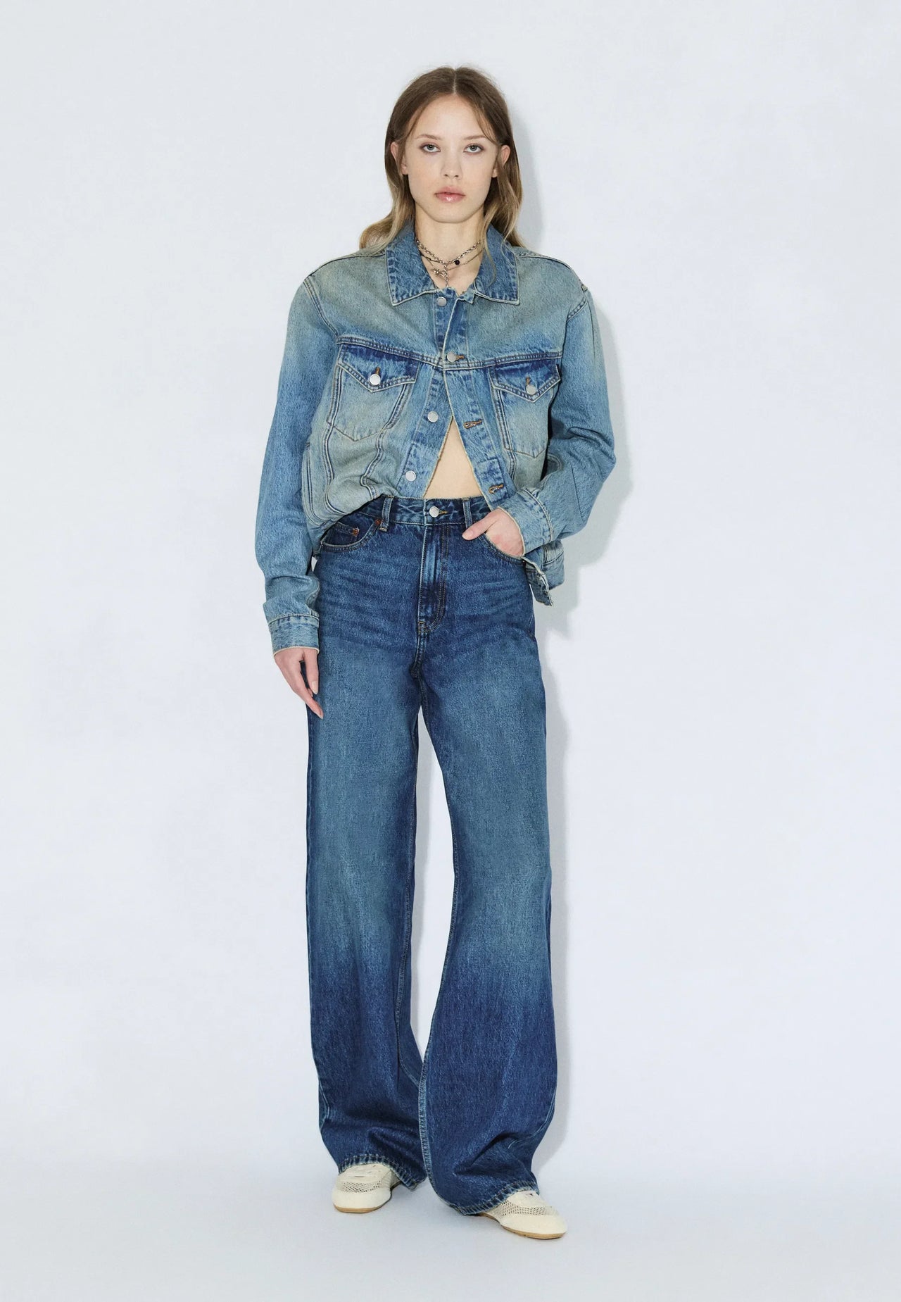 Donna High Relaxed - Stream Dark Fade Vintage