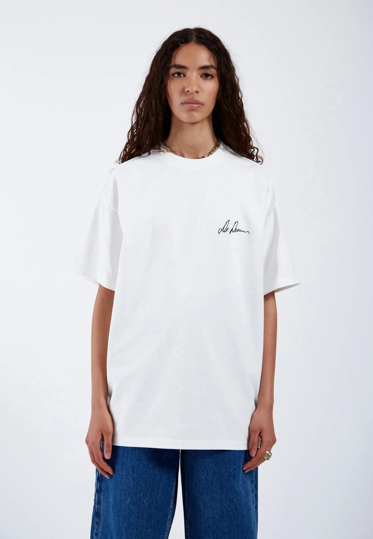 Trooper Tee - Off White Heart Script