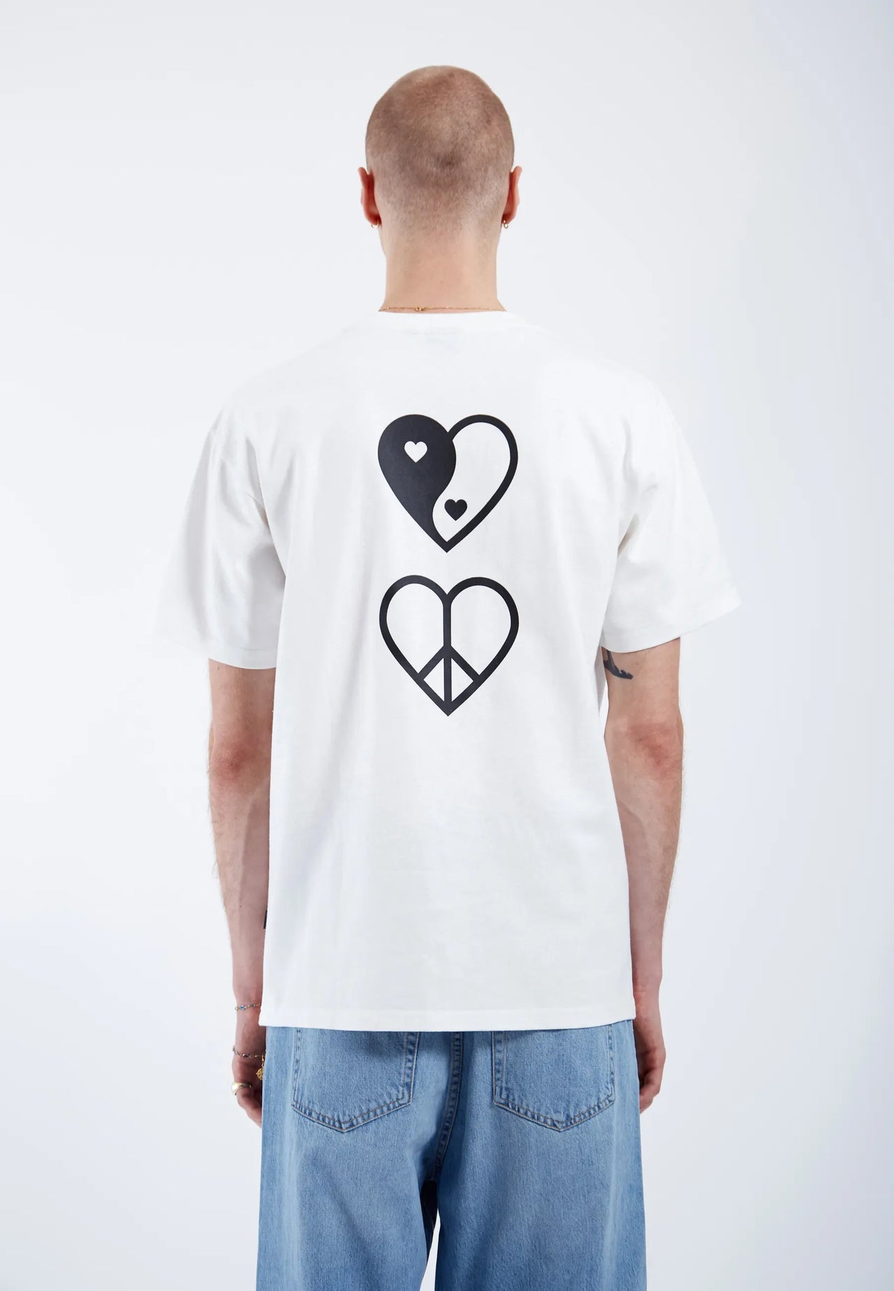 Trooper Tee - Off White Heart Script