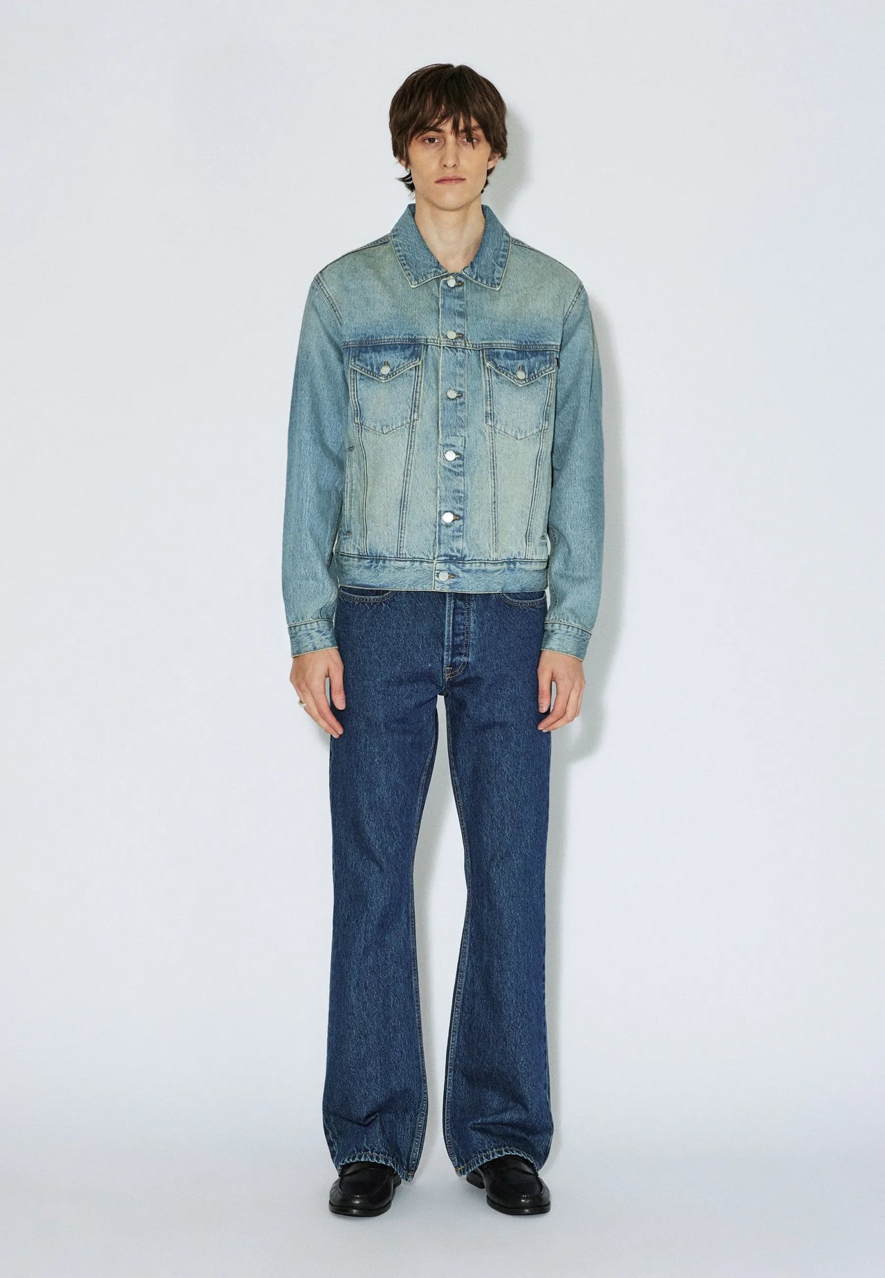 Joey Trucker Jacket - Stream Sky Aged