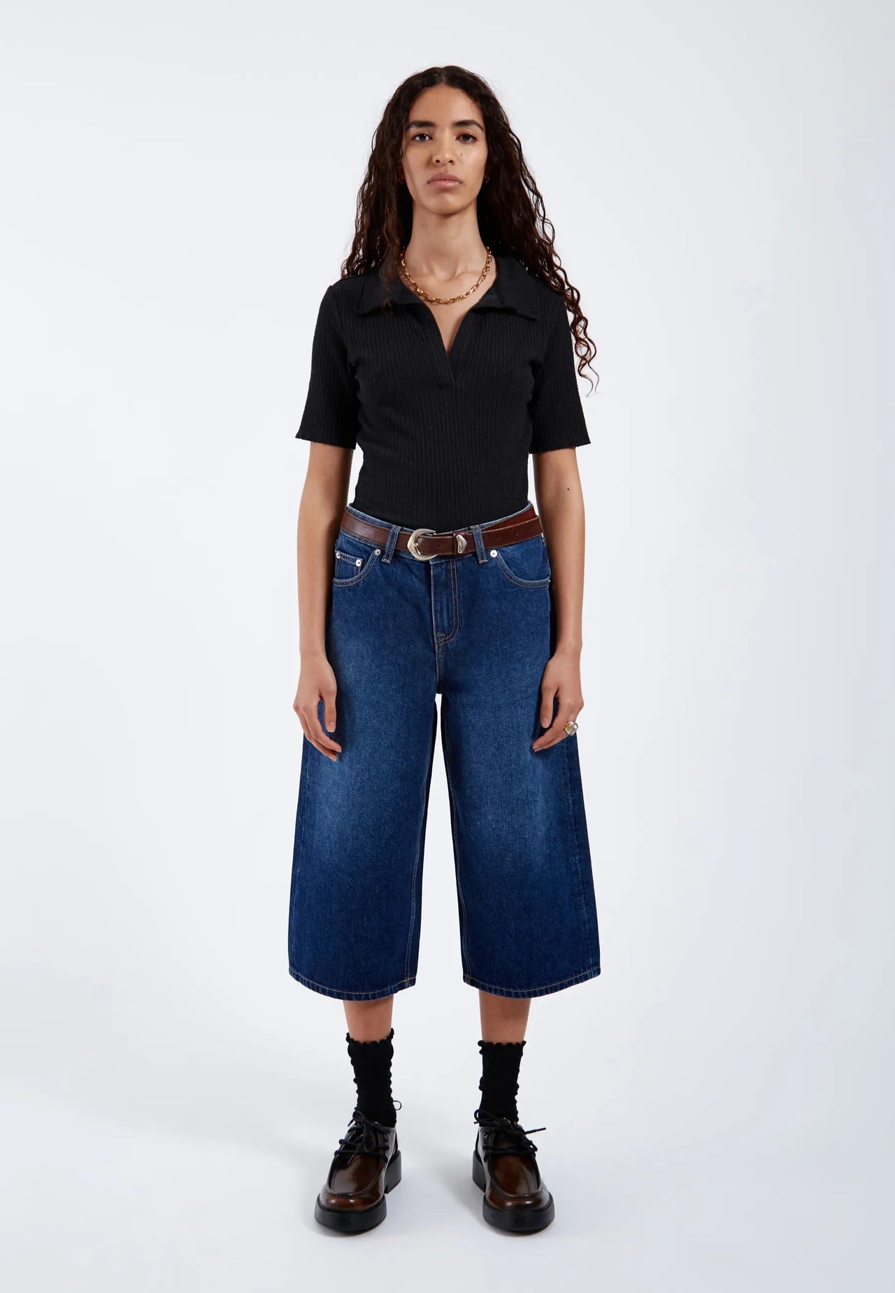 Dace Mid Wide Capri - Haze Dark Shade