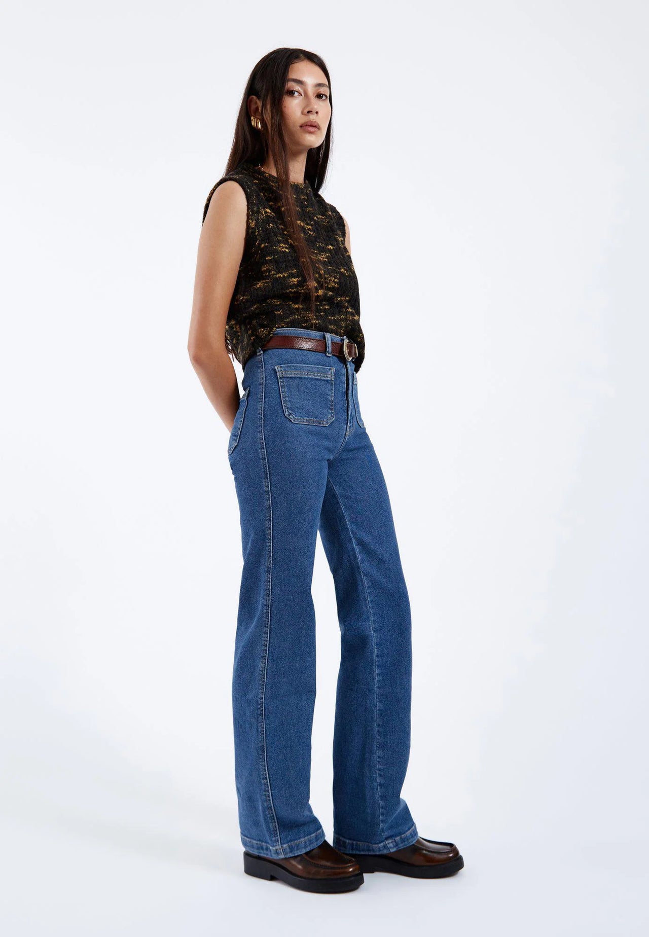 Moxy Straight Patch Pocket - Cape Mid Retro