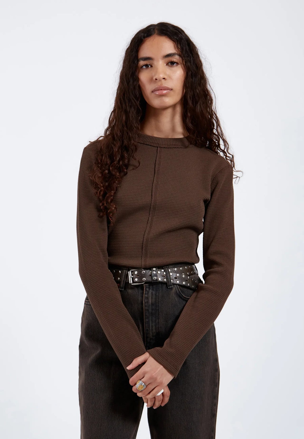 Stella Waffle Top - Chocolate