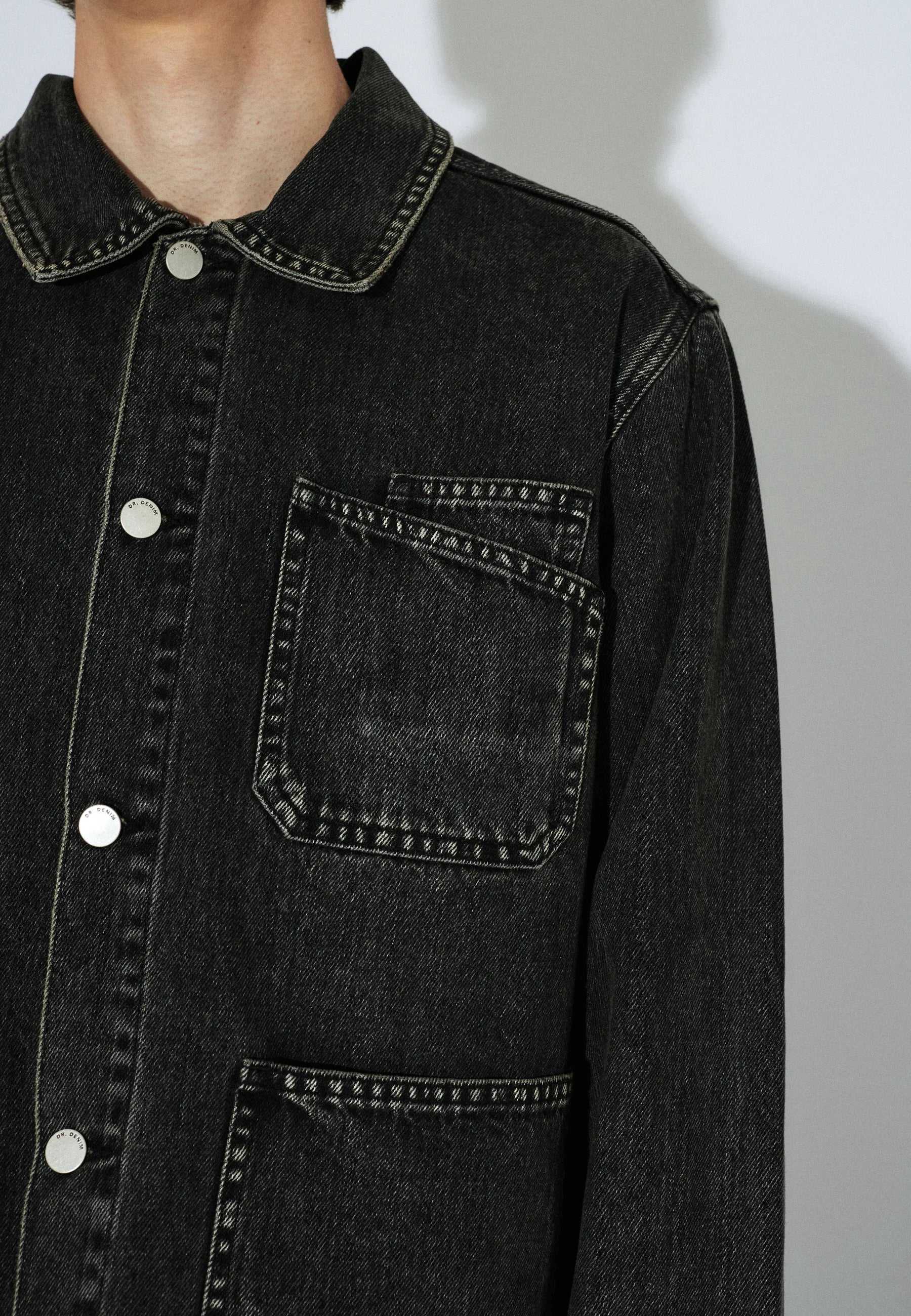 Evon Worker Jacket - Aged Black - Dr. Denim