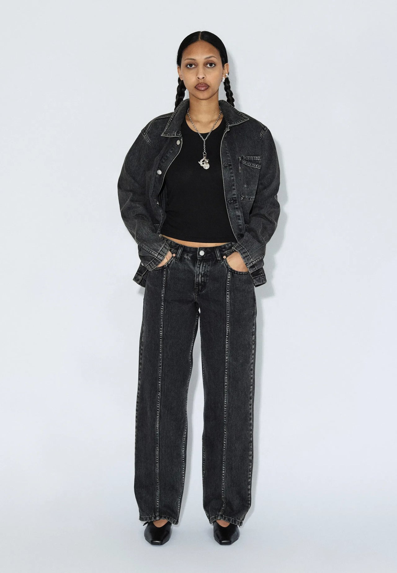 Evon Worker Jacket - Aged Black