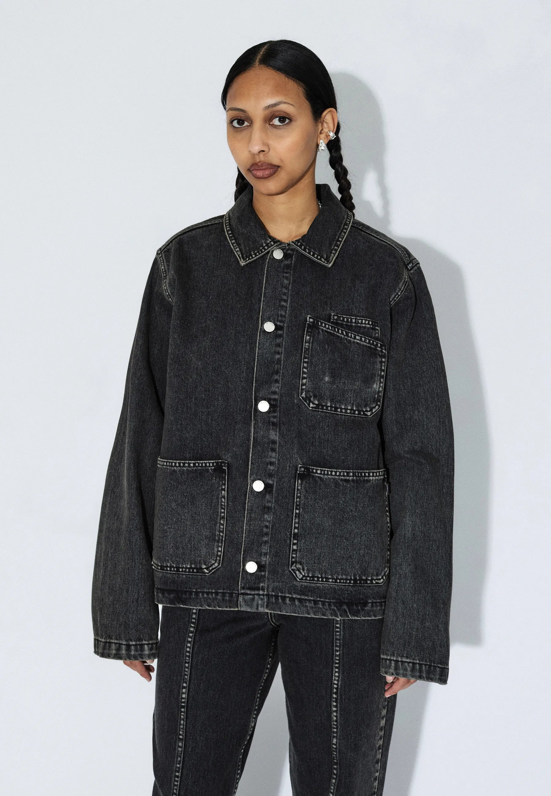 Evon Worker Jacket - Aged Black - Dr. Denim