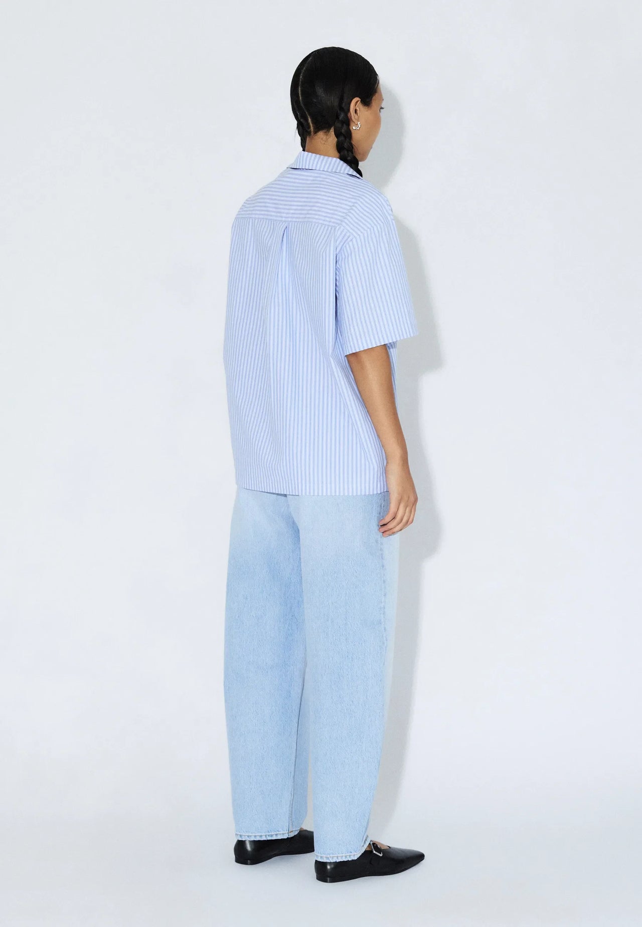 Mile Shirt - Lt Blue Stripe Mono