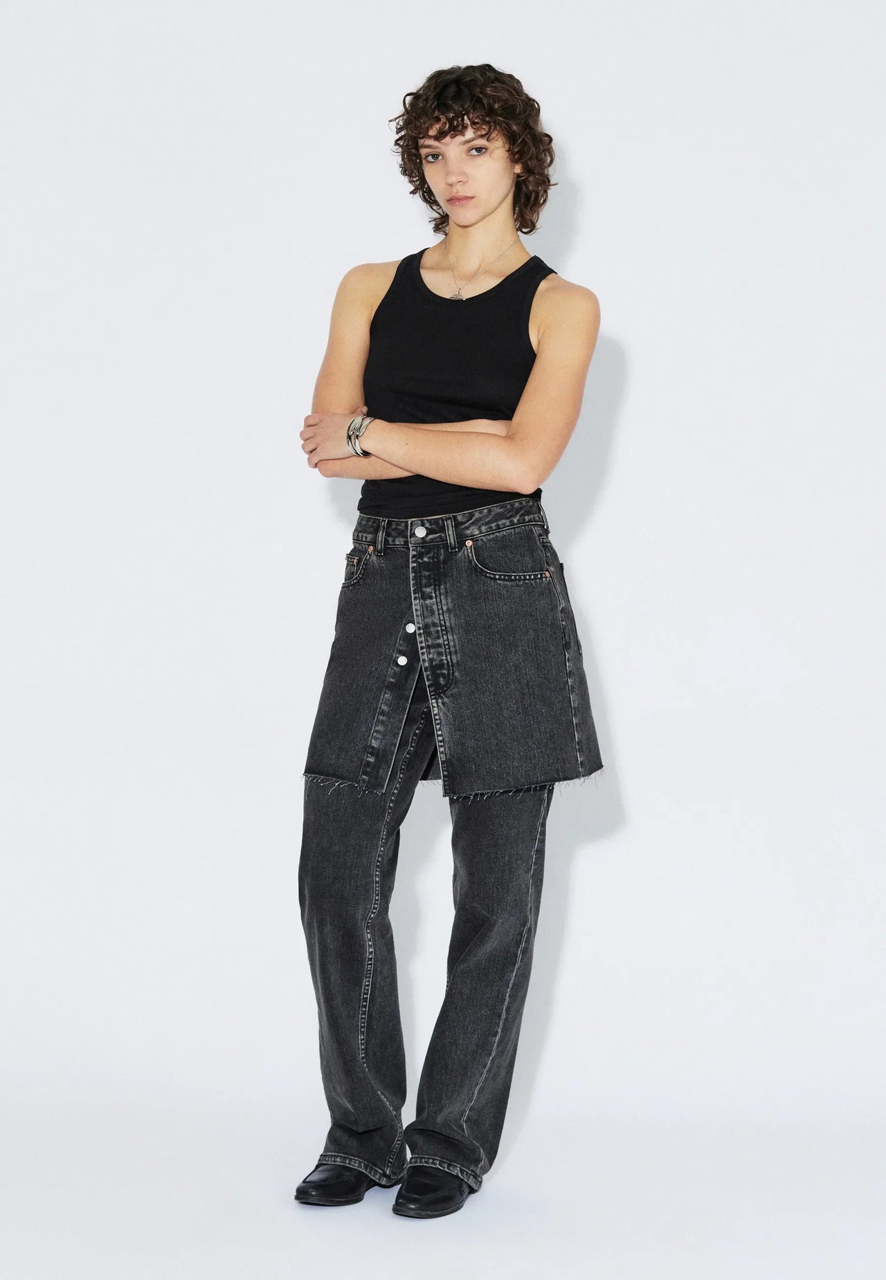 Mella Top - Black Mono