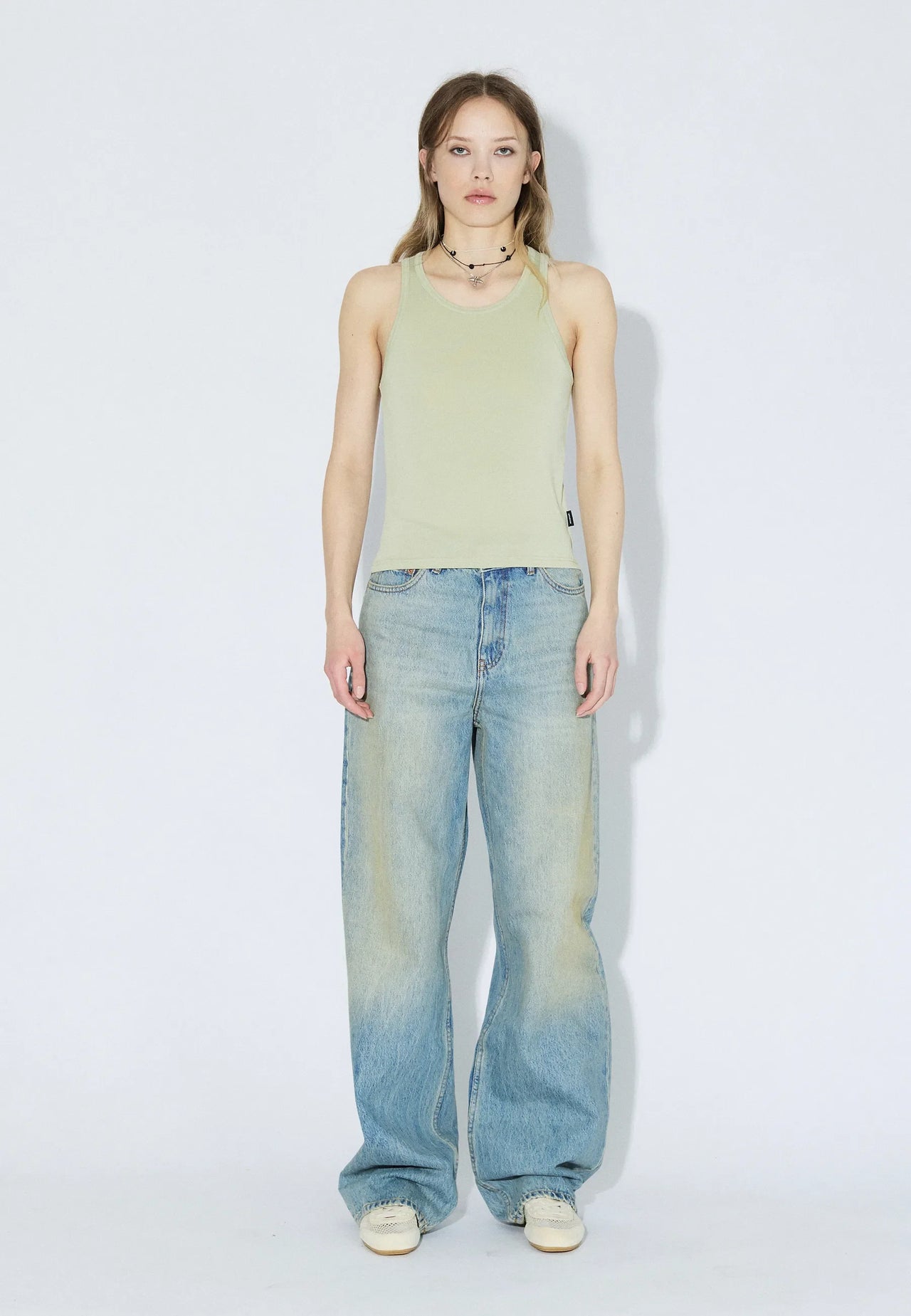 Mella Top - Lt Green Mono