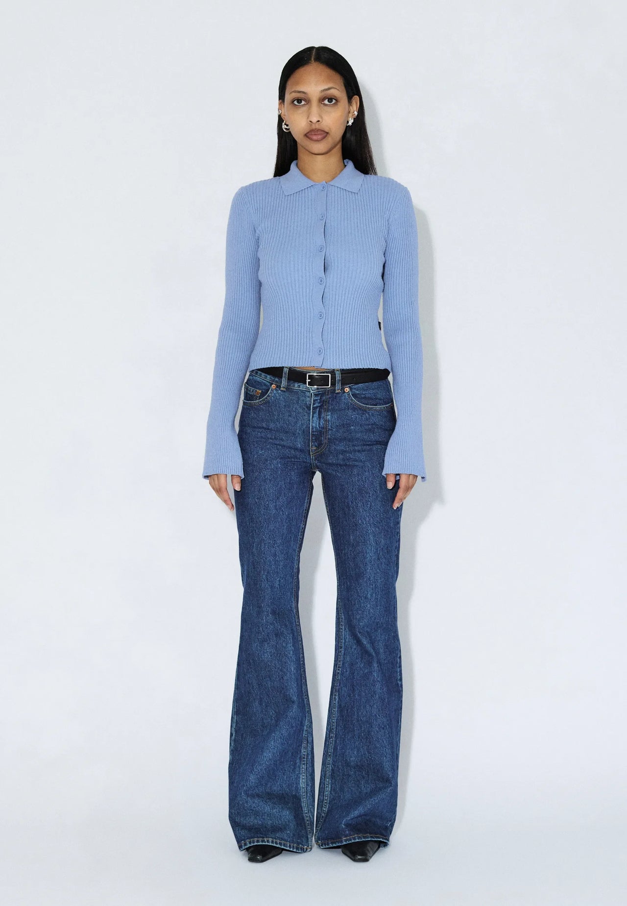 Eliza Knit Top - Dull Blue