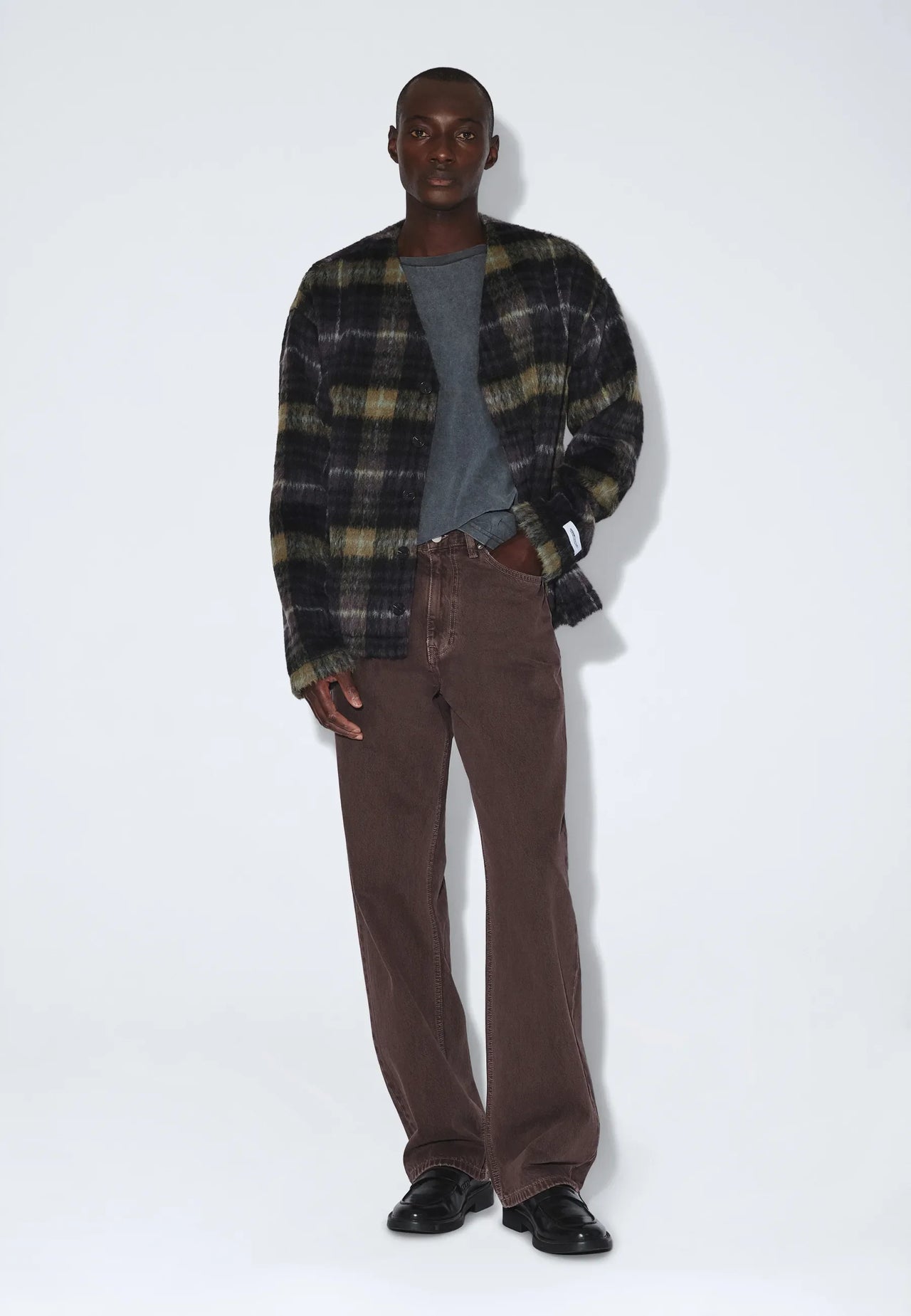 Julian Cardigan - Black Olive Check