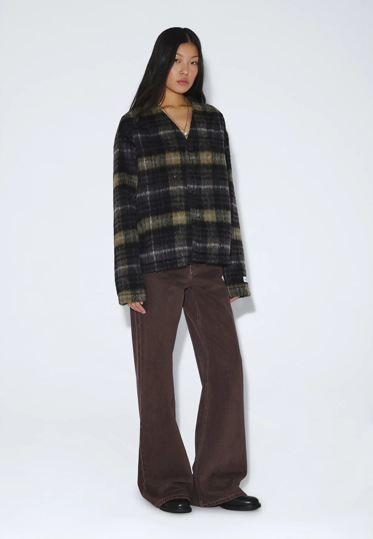 Julian Cardigan - Black Olive Check