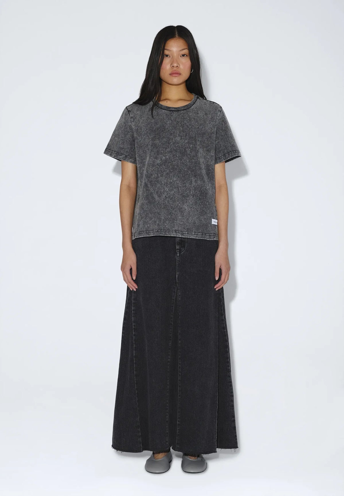 Talia Seam Tee - Washed Grey