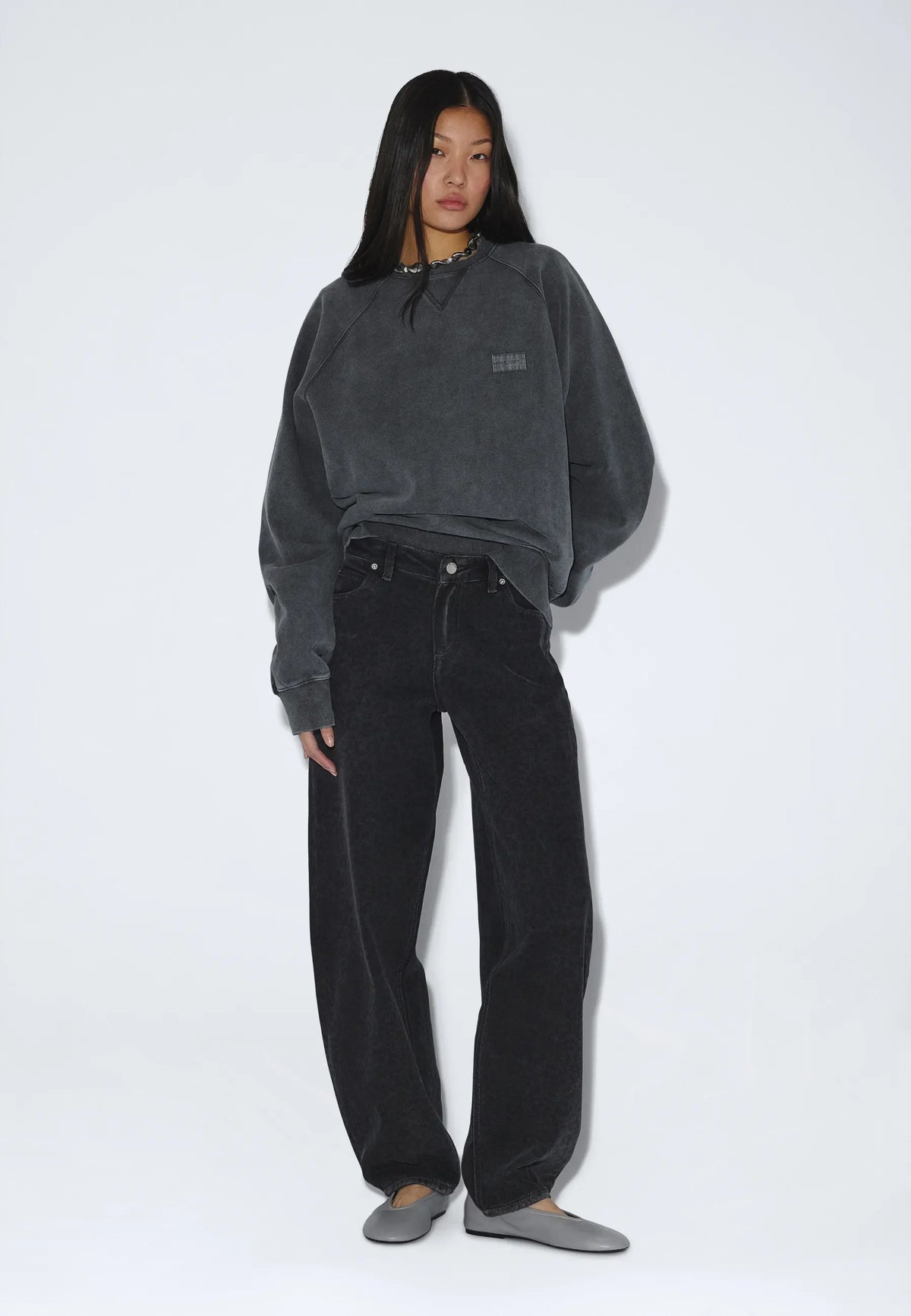 Andie Sweater - Grey Black Overdye