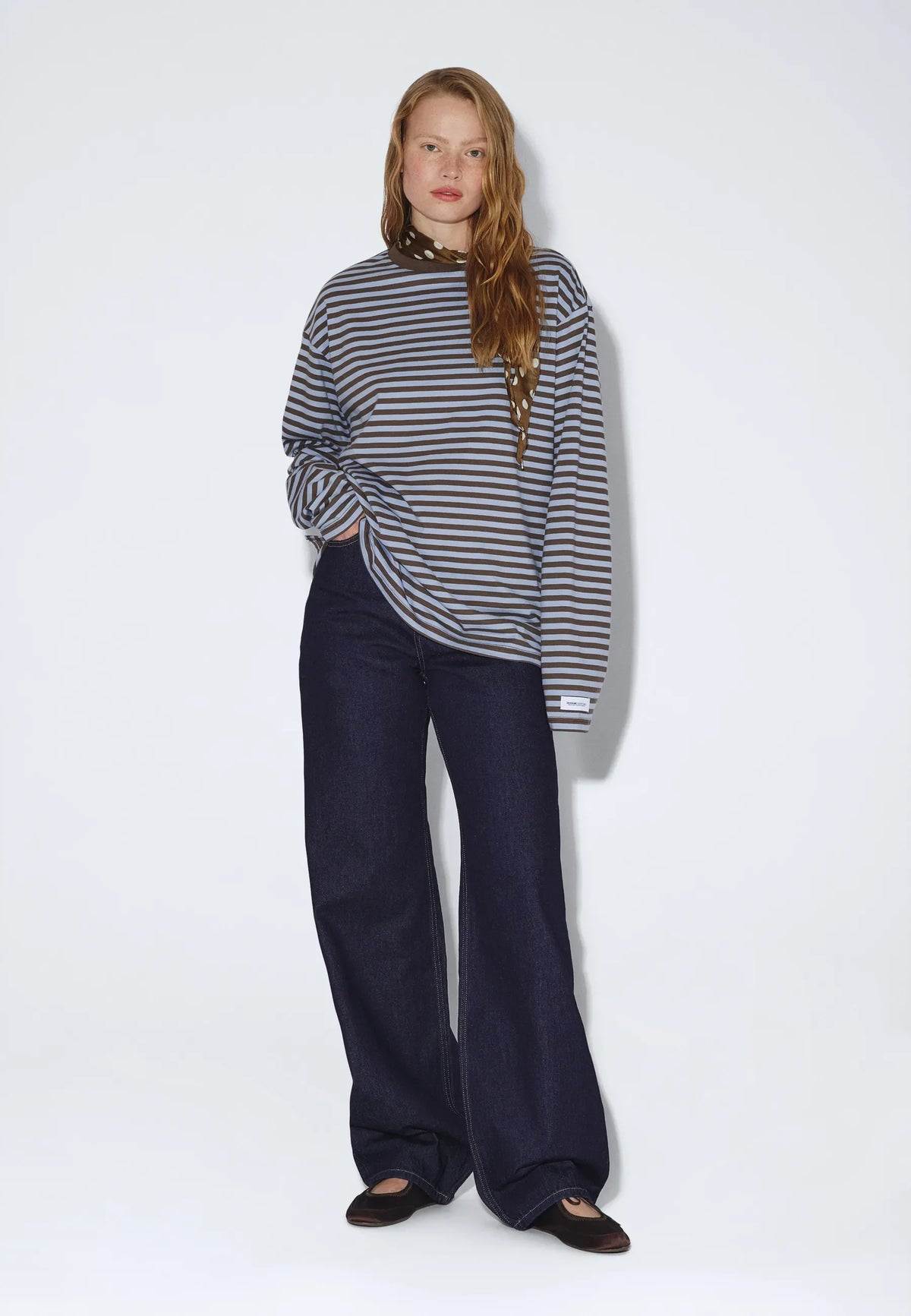 Wesley Longsleeve - Brown Blue Stripe